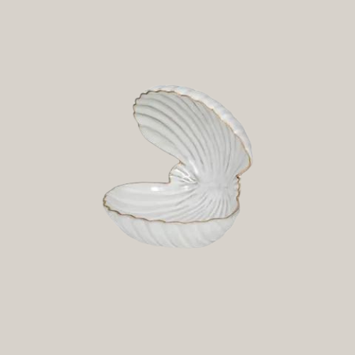 Pearl Cer Oyster Shell Bowl